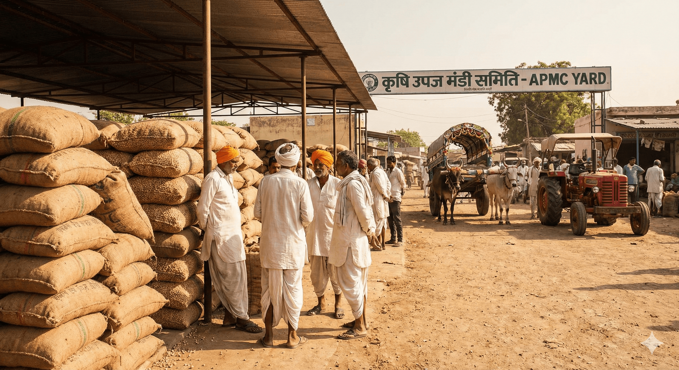 अमळनेर बाजार समितीत हरभऱ्याची विक्रमी आवक; शेतकऱ्यांच्या लांब रांगा