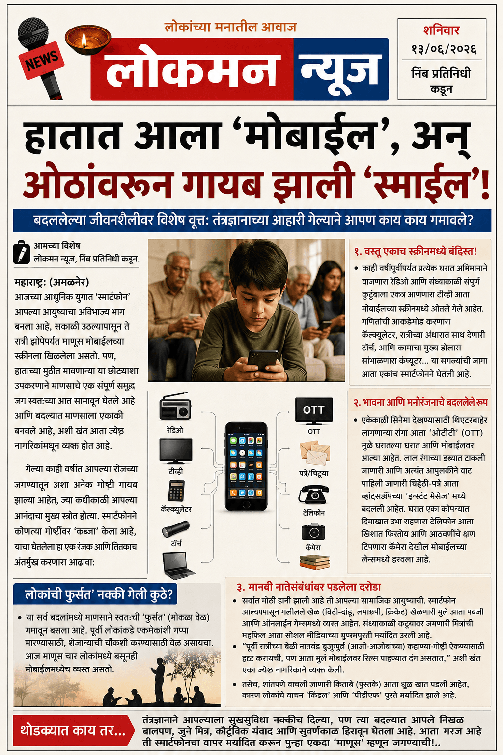 हातात आला 'मोबाईल', अन् ओठांवरून गायब झाली 'स्माइल'!